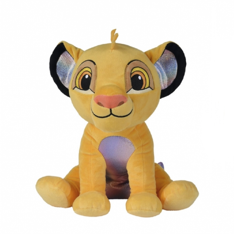  - simba lion - peluche party assis jaune 35 cm 